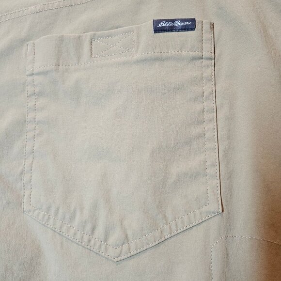Eddie Bauer Travex zip off Pants Mens 38x30 Beige Nylon Outdoor Hiking Stretch - Picture 12 of 14